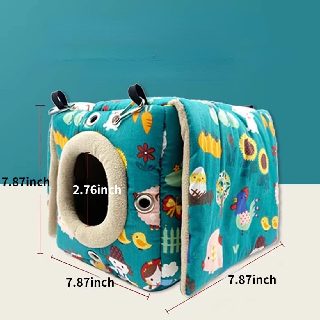 Large Winter Warm Bird Nest House, Bird Bed for Cage, Parrot Nest Snuggle Shed Hut for Four Seasons, Easy to Install for Quaker Lovebirds (Green,Large)