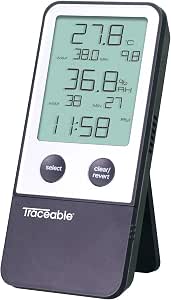 Amazon.com : Traceable Thermohygrometer with Clock : Home & Kitchen