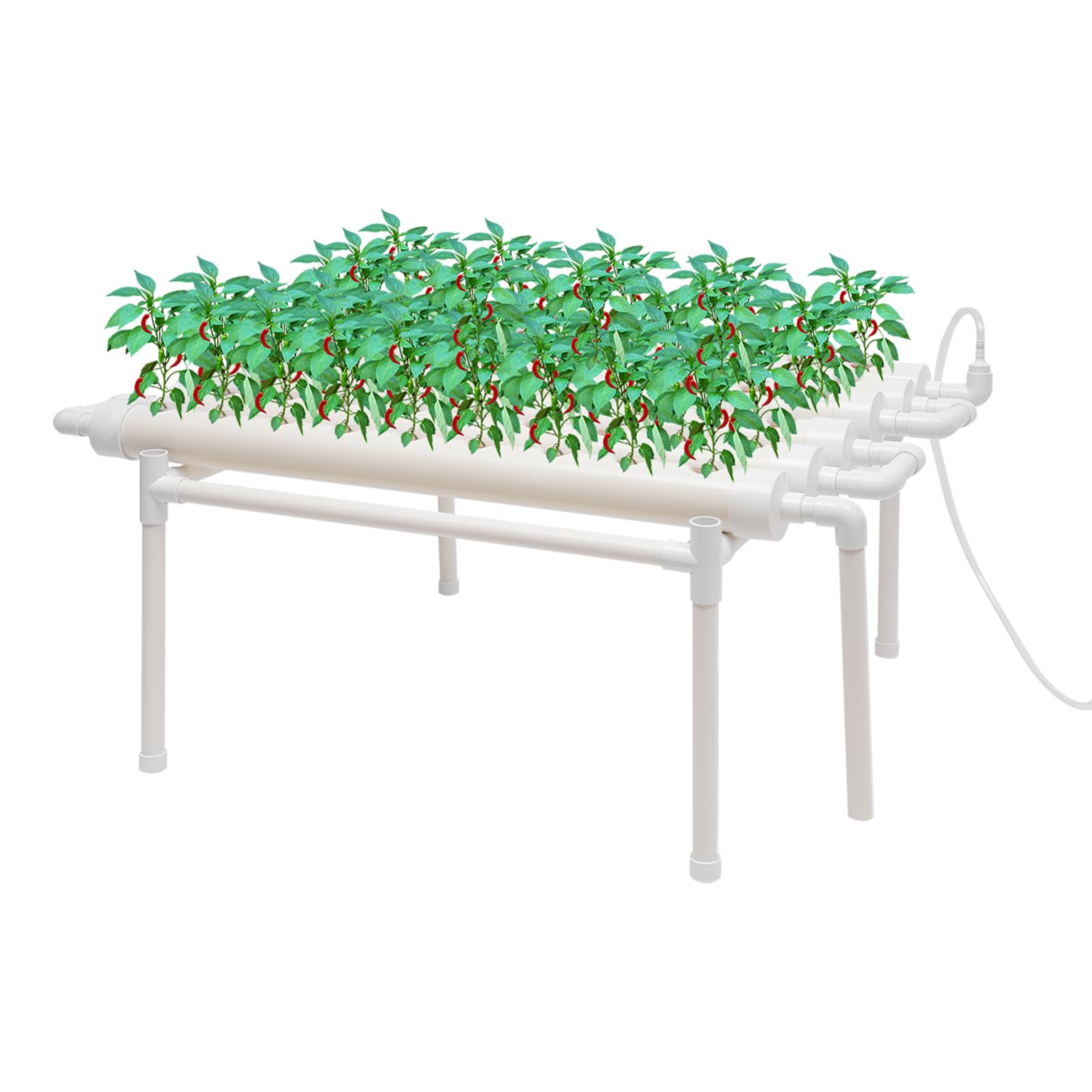Sistema de cultivo hidropónico con 54 agujeros para plantar, sistema hidropónico para interiores, juego de jardín para denhaus jardín