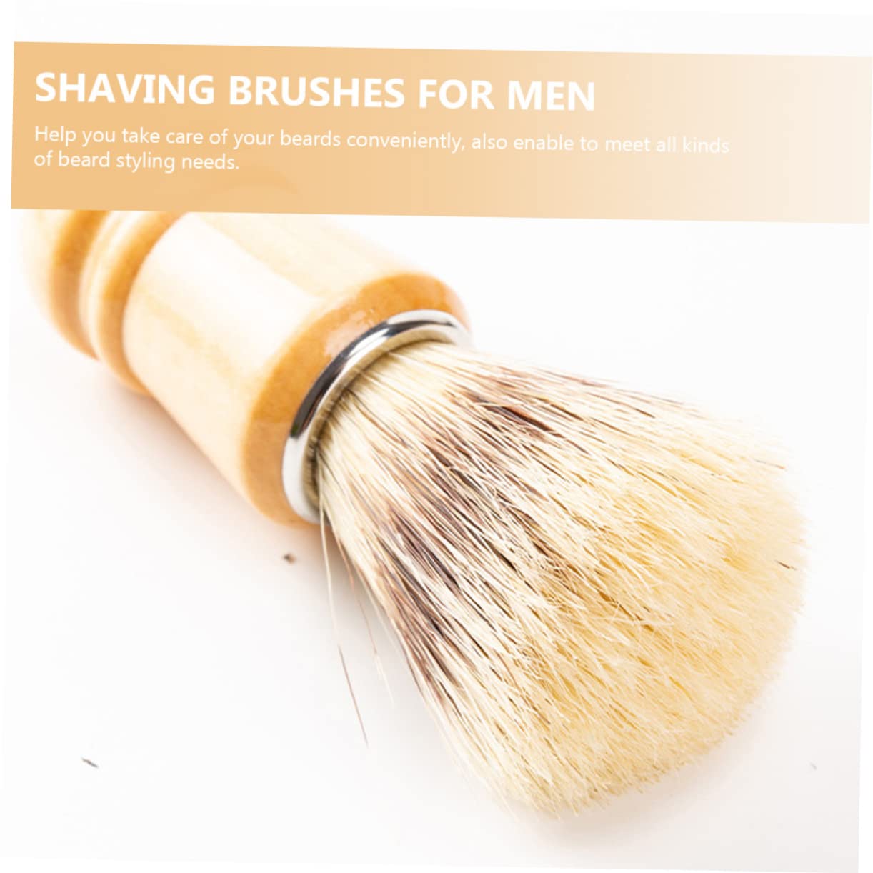 10pcs Beard Brush Wood Handle Premium Shaving Brush for Men Boar Bristle Hairbrush for Grooming and Styling Facial Hair for Father Day