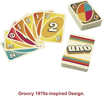 Mattel Game GXV43 UNO Iconic, 1970s Edition Ages 7 and Up