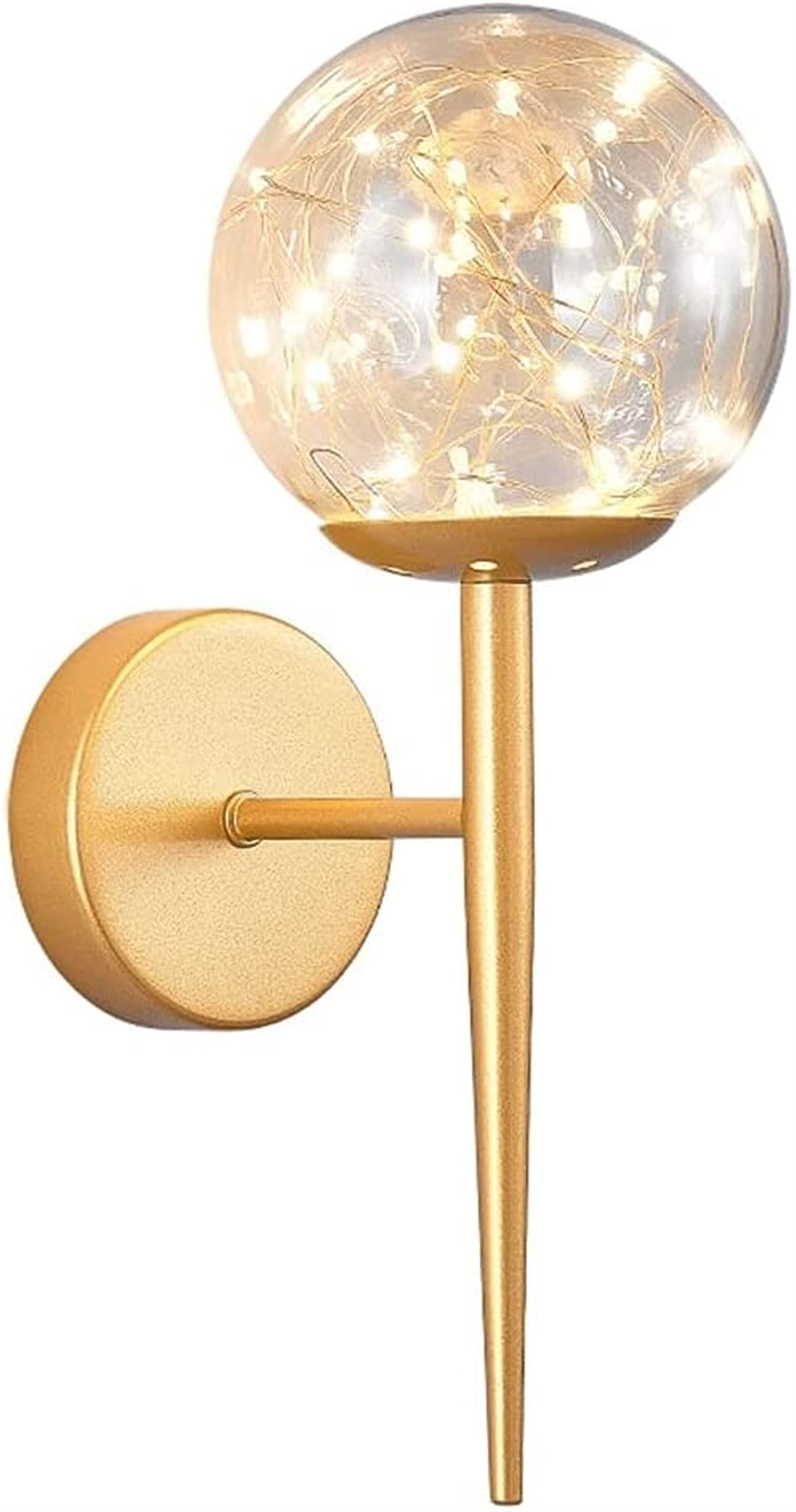 Lampe murale globe en verre moderne LED pour deco de chambre et salon