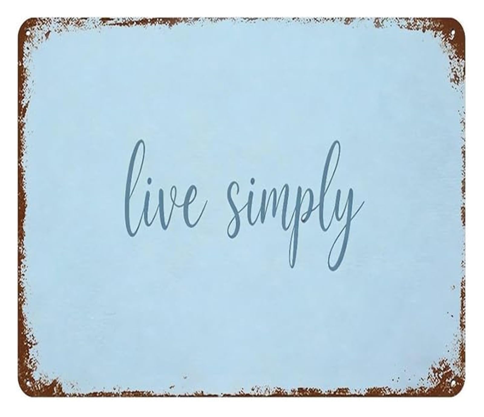 NWPNLXEA Minimalist Mindset Metal Tin Sign 8 X 12 in Clean Living Quote Plaque for Living Room Study Garage