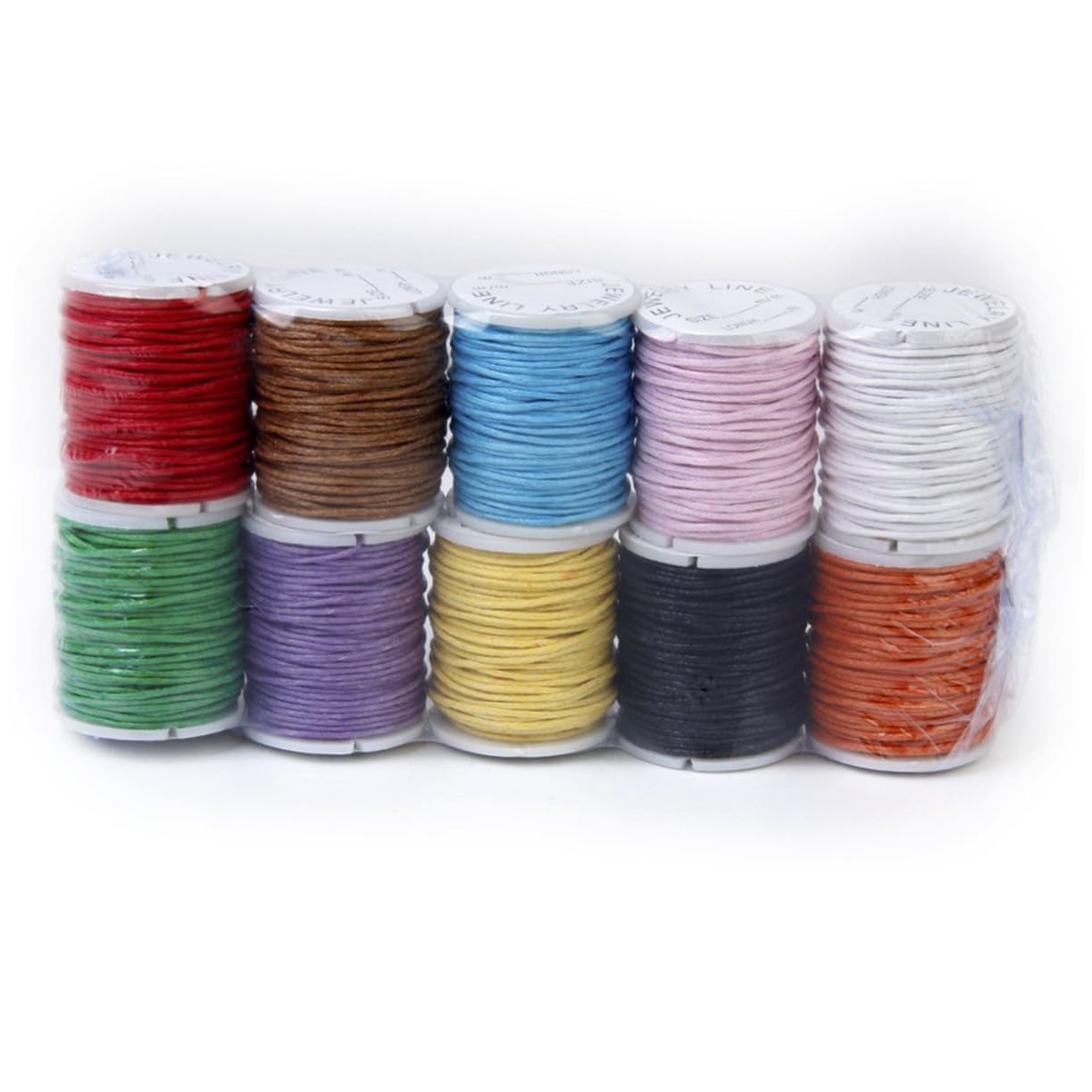 Cordon à Tricoter de 1mm en Nylon, 10 Rouleaux, Fil Ciré