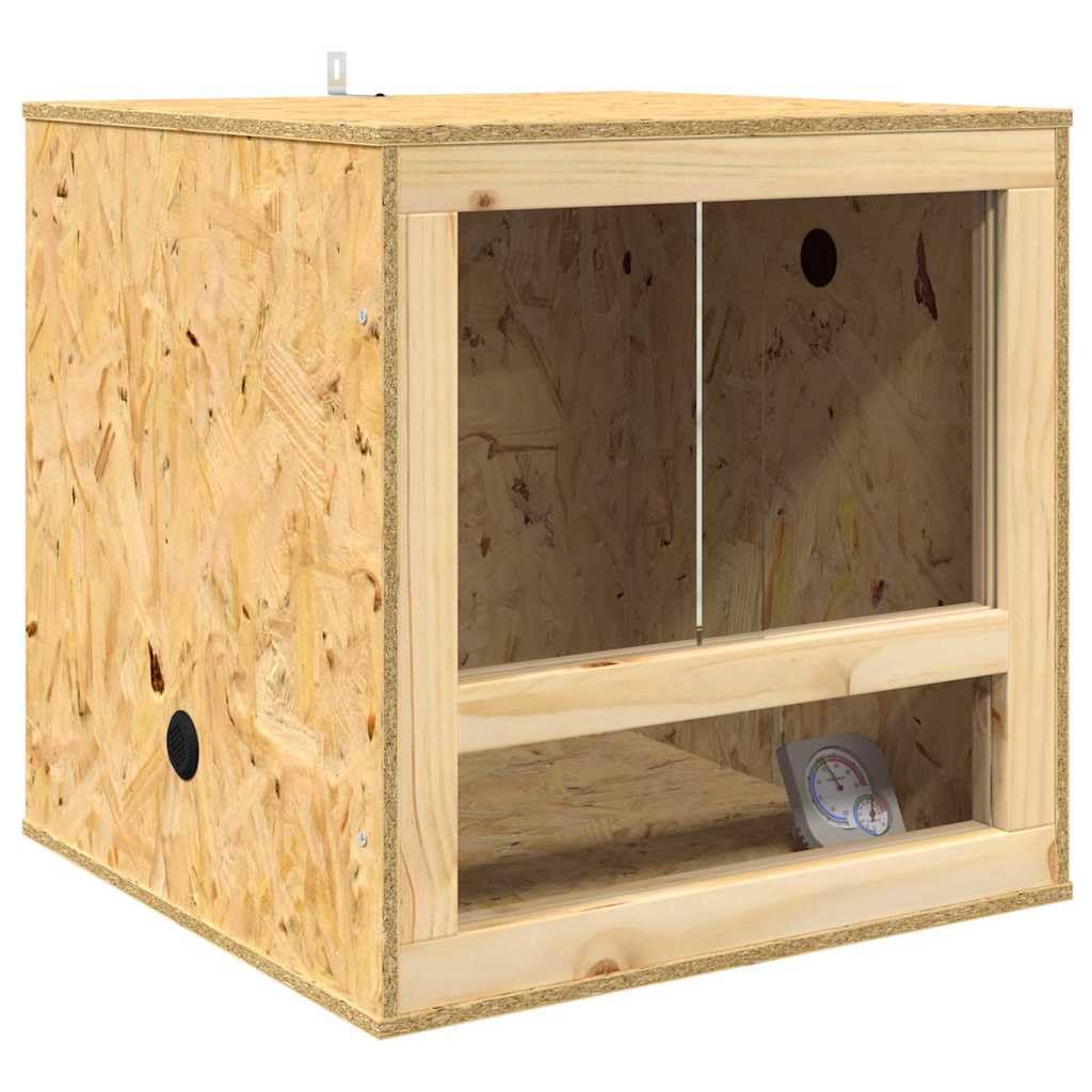Genérico Terrario Marrón 50 x 50 x 50 cm OSB, Terrarios para Reptiles y Anfibios Marrón,876728
