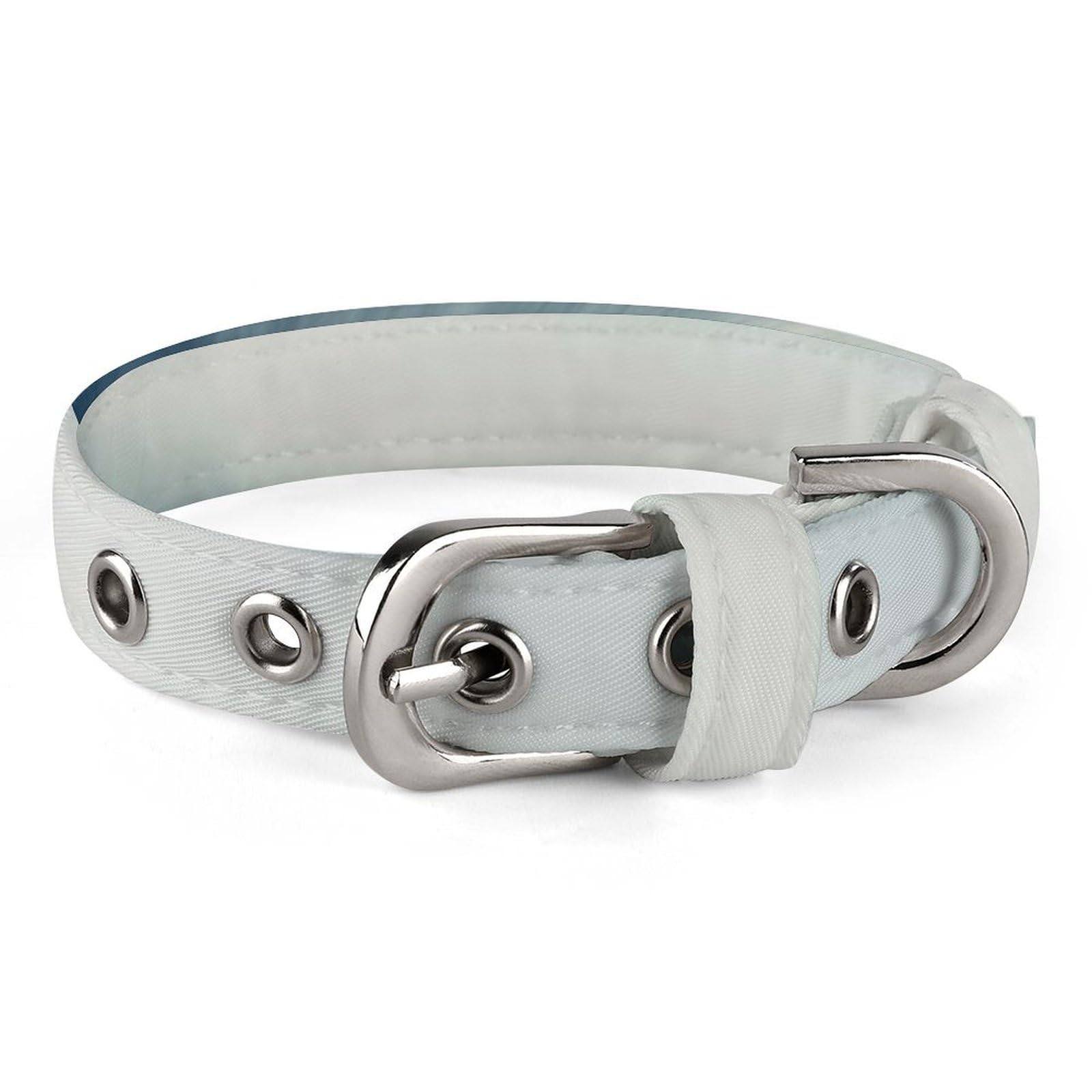 Collier chien personnalisable montagne brumeuse réglable pour petit et moyen animal