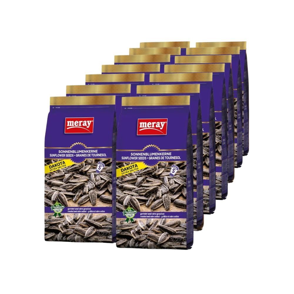 MERAY Graines de tournesol Dakota grillées et extra salées 250g - 14 paquets