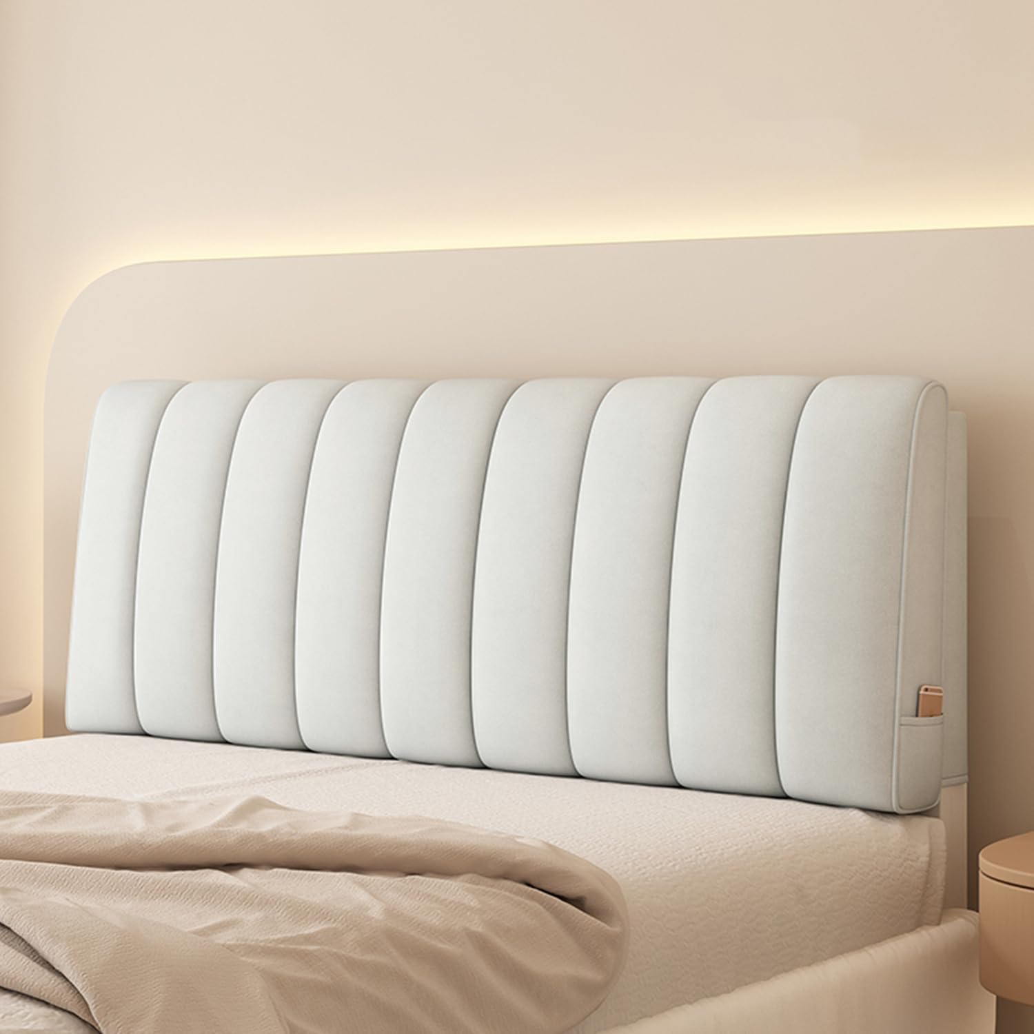 Coussin rembourré mural avec housse amovible pour grand lit et dortoir