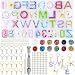 Frasheng Molde Silicona Resina,Kit de Molde Silicona Letras Resina,236 Piezas de Resina Molde de Silicona DIY Resina,Kit de Molde con 12 Polvo de Purpurina y Accesorios para Hacer Colgante, Llavero