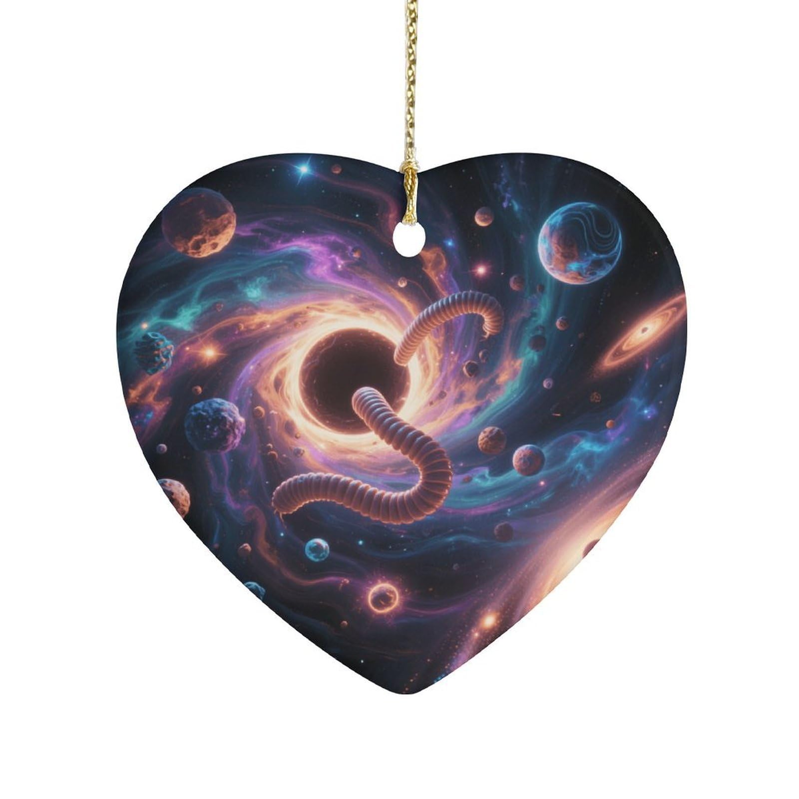 Fekiloot Style Interstellar Wormhole Ceramic Ornament Home Decor Keepsake