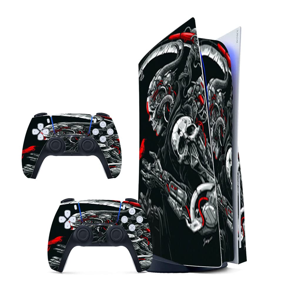 GADGETS WRAP Printed Vinyl Skin Sticker Decal for Sony PS5 PlayStation 5 Disc Edition Console & 2 Controller (Skin Only, Console & Controller not Included.) - Death Machine Multicolor (B0BW3SP613) Amazon Price History, Amazon Price Tracker