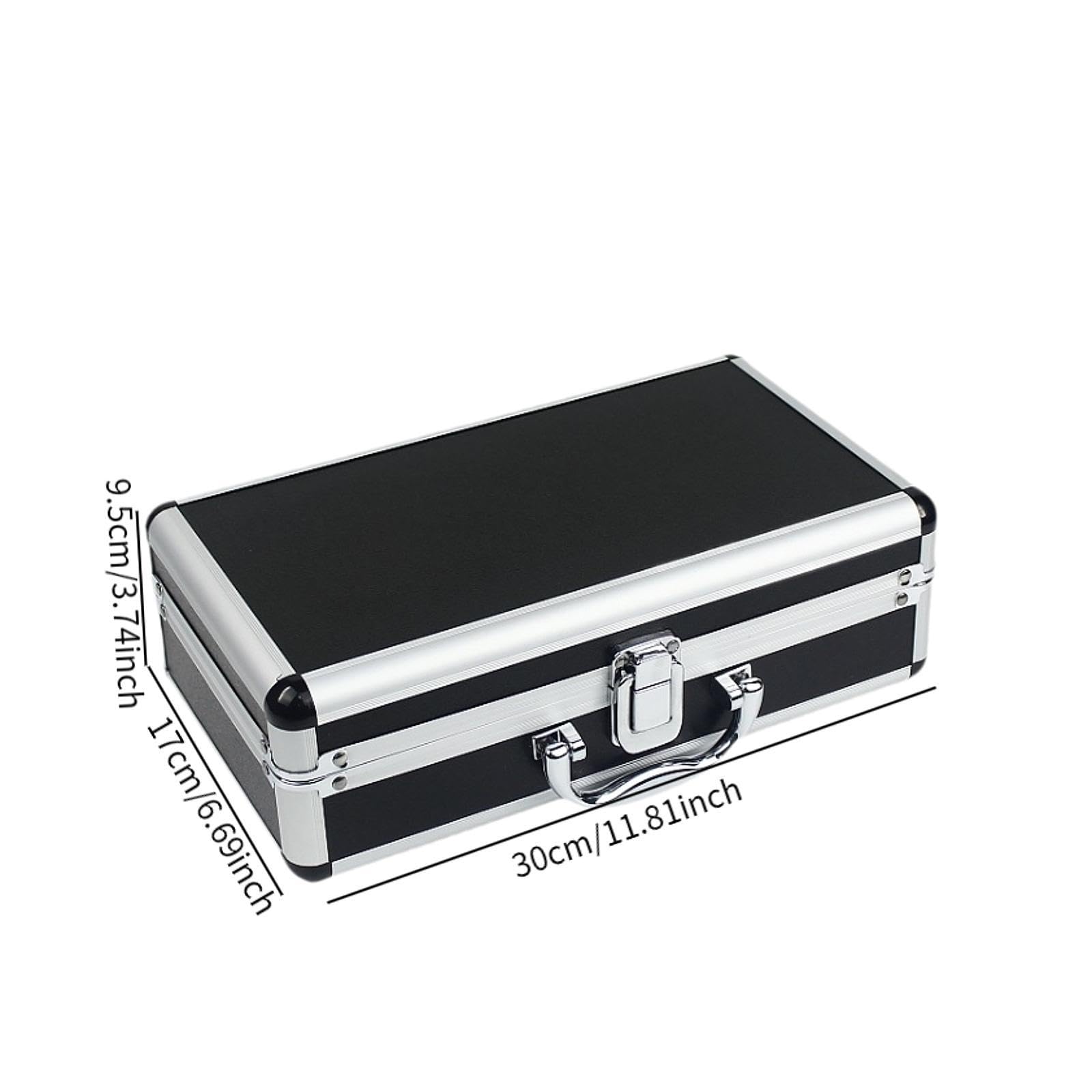 Generic Valigetta Porta Strumenti Cassetta Attrezzi Organizer Custodia Realizzata con Alluminio Resistente E Rivestimento Interno Protettivo Adatta a Professi, 30cmx17cmx9.5cm