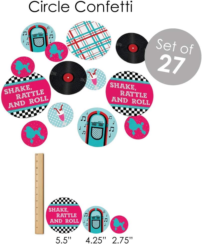 Amаzіng 🔥 Big Dot of Happiness 50’s Sock Hop - 1950s Rock N Roll Party Supplies - Banner Decoration Kit - Fundle Bundle