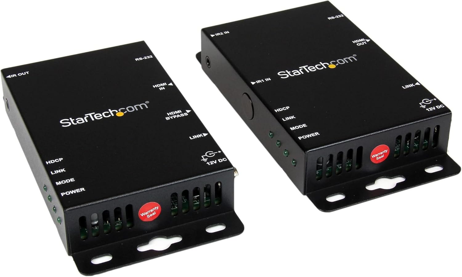 StarTech.com 330 ft. (100 m) HDMI Over CAT5e / CAT6 HDbaseT Extender - UHD 4K - IR Extension - RS232 Extension - Power Over Ethernet (ST121UTPHD2)