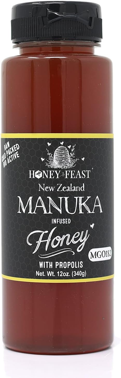 RAW HONEY With TURMERIC 12oz | 100% Pure USA Honey By Naturz Beez | Expires 2028