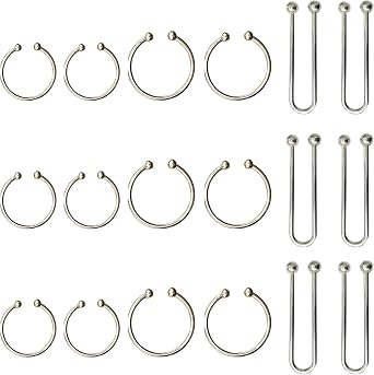 18 Pcs 3 Sizes Metal Bikini Clips for Sewing Swimsuit Lingerie Projects
