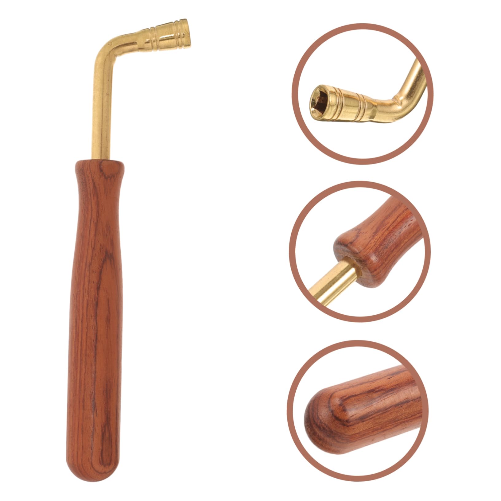 COSMEVIVI Long-lasting Piano Tuning Wrench Dulcimer Tuning Tool Made of Wood and Metal Comfortable Grip for Easy Tuning