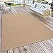 Produktbild Paco Home Outdoor Teppich Für Terrasse Und Balkon Küchenteppich Einfarbig Modern Beige, Grösse:200x350 cm