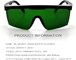 FreeMascot IPL 200nm-2000nm Laser Safety Glasses for Laser Hair Removal Treatment and Laser Cosmetology Operator Eye Protection with Case (Green)