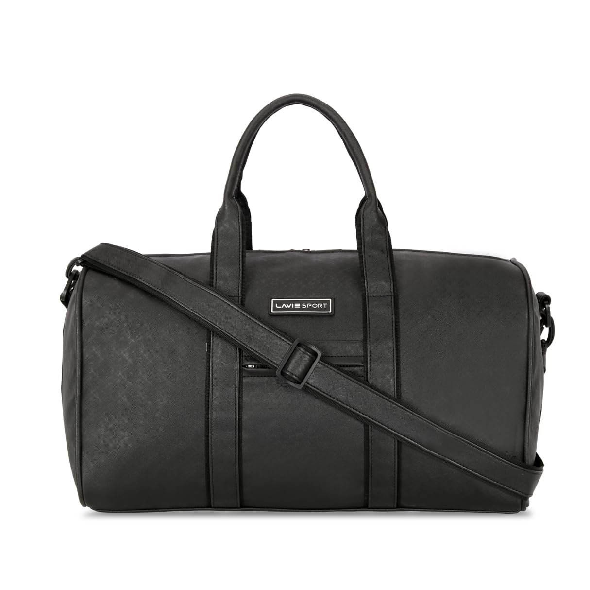 Captain Leatherette 25 Cms Unisex Weekender Duffle Bag | Stylish & Spacious Duffle Bag | Duffle Bag for Gym, Sports, Training,Black-image-14