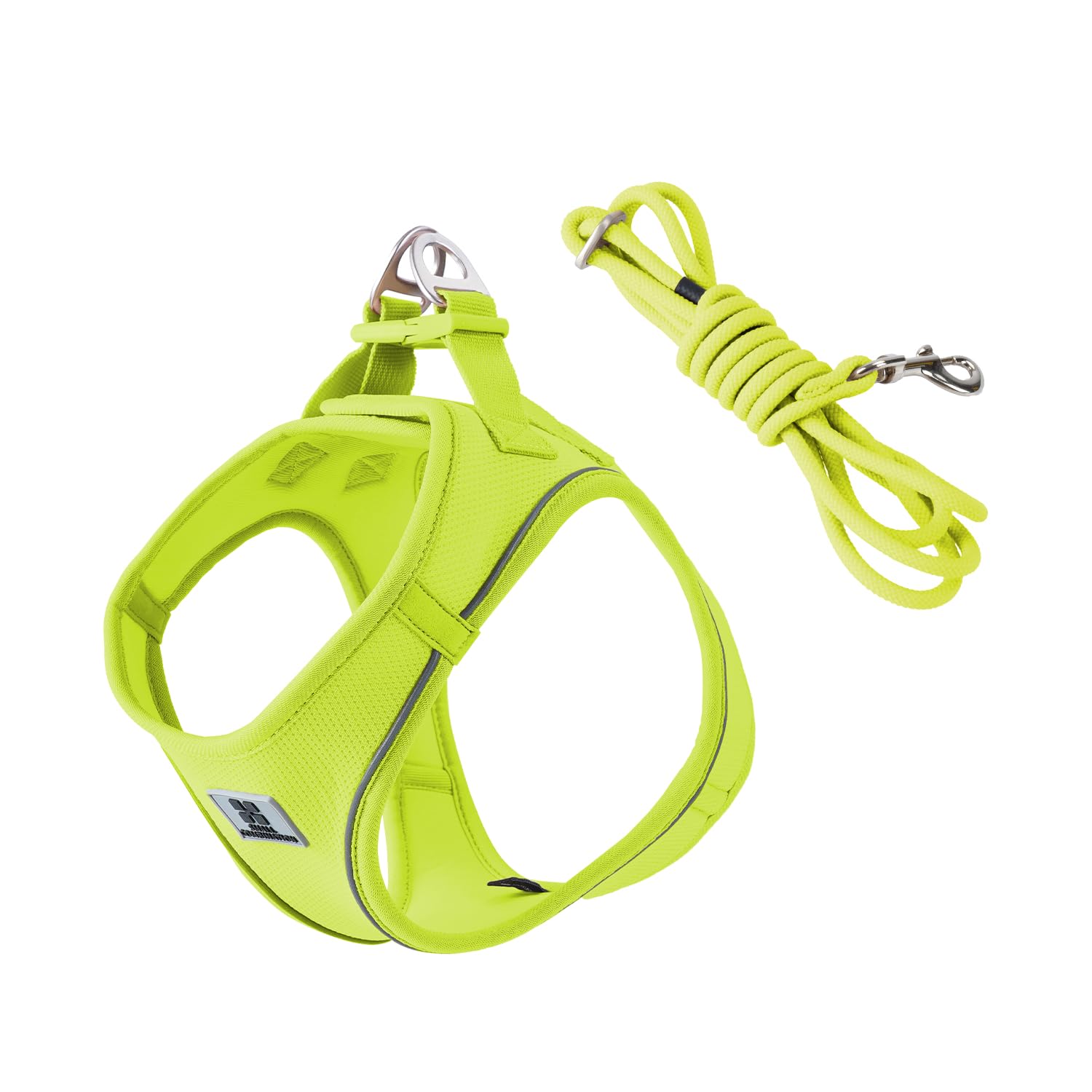 Harnais et laisse pour chien réglable grand chien XXXL beige jaune citron