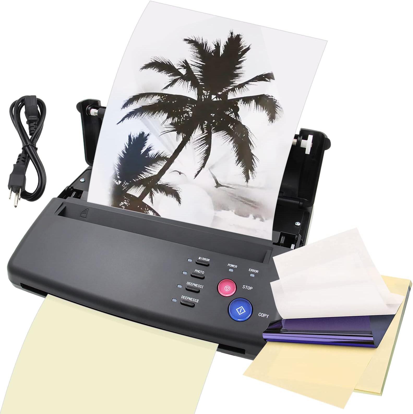 Stencils Printer Machine, Transfer Stencil Machine with 100 Transfer Papers, Thermal Copier Printer with Paper Stencils Kit for Artists