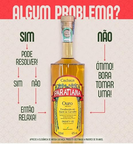 Cachaça Ouro Premium de Carvalho Paratiana 700ml