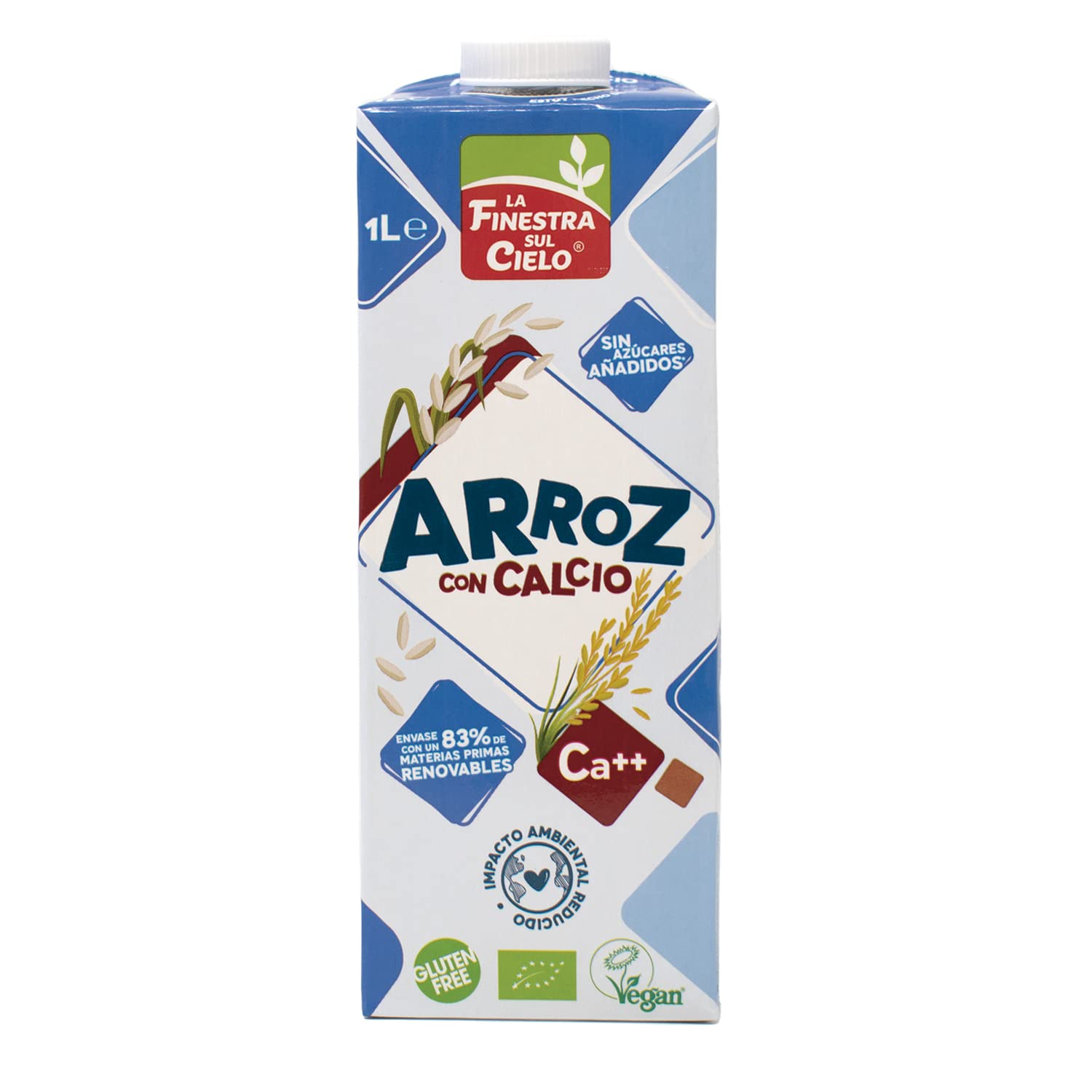 La Finestra Sul Cielo Bebida Vegetal de Arroz con Calcio, 6 x 1000 ml