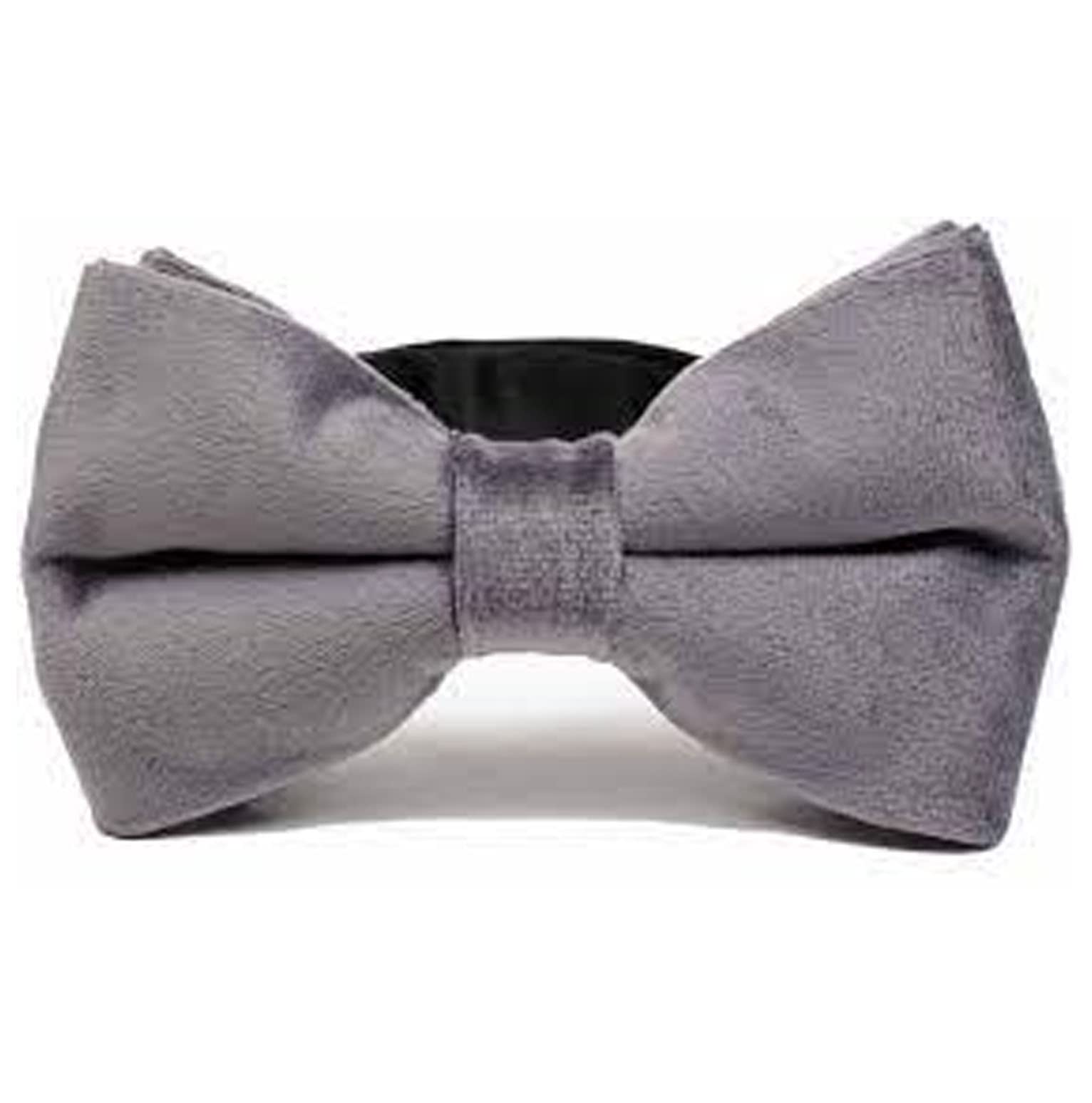 RR DESIGN Kids Suspenders with Matching Velvet Bow Tie Set | Wedding | Family Photos | Events(1-4 Years)-(Grey) 1