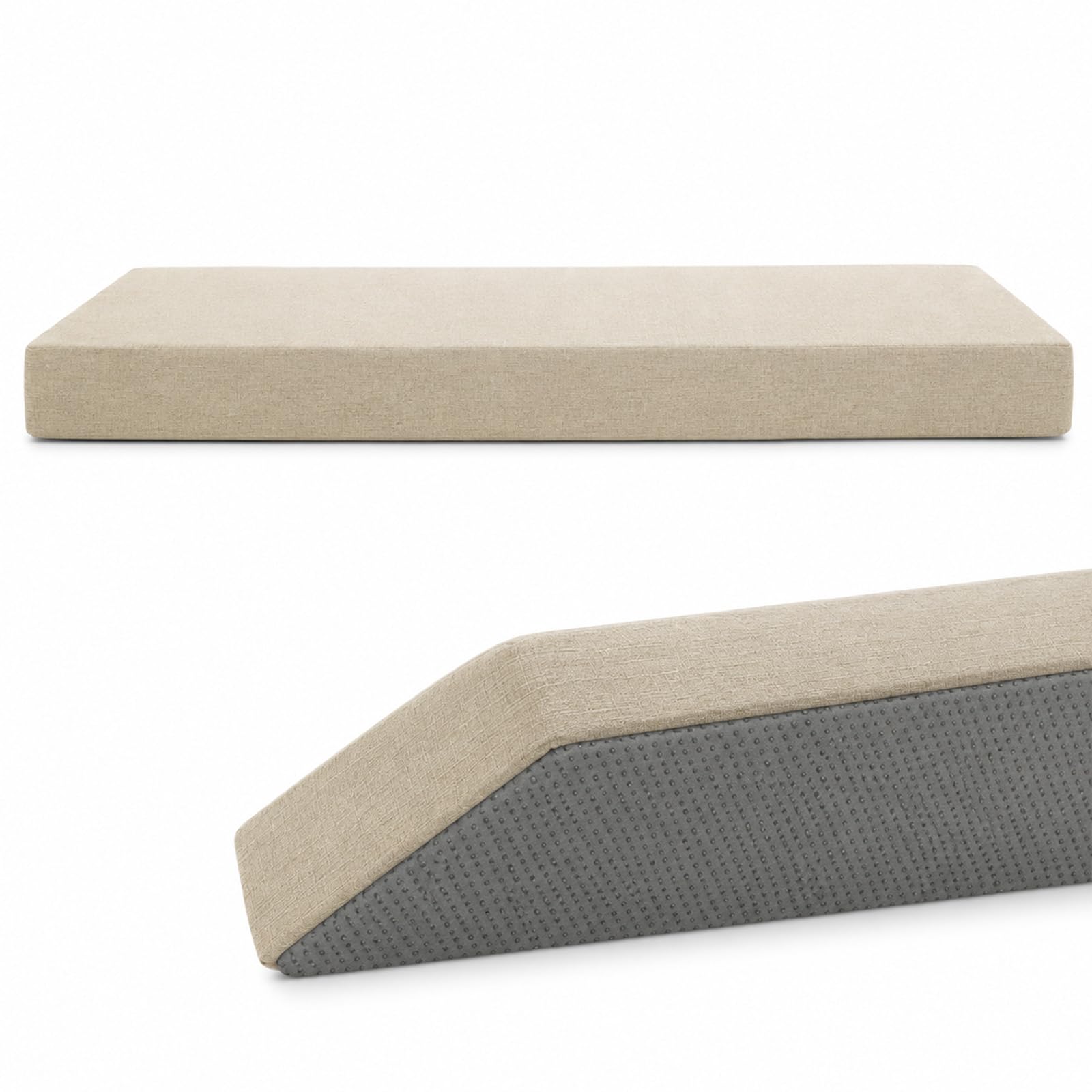 PTKG Bedroom Cushions Linen Texture Washable Indoor Bench Cushion