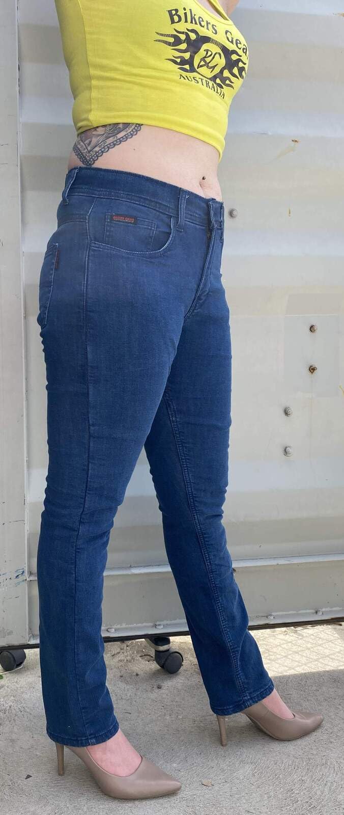Bikers Gear Australia Jeans de moto stretch doublé Kevlar avec protection amovible CE 1621-1