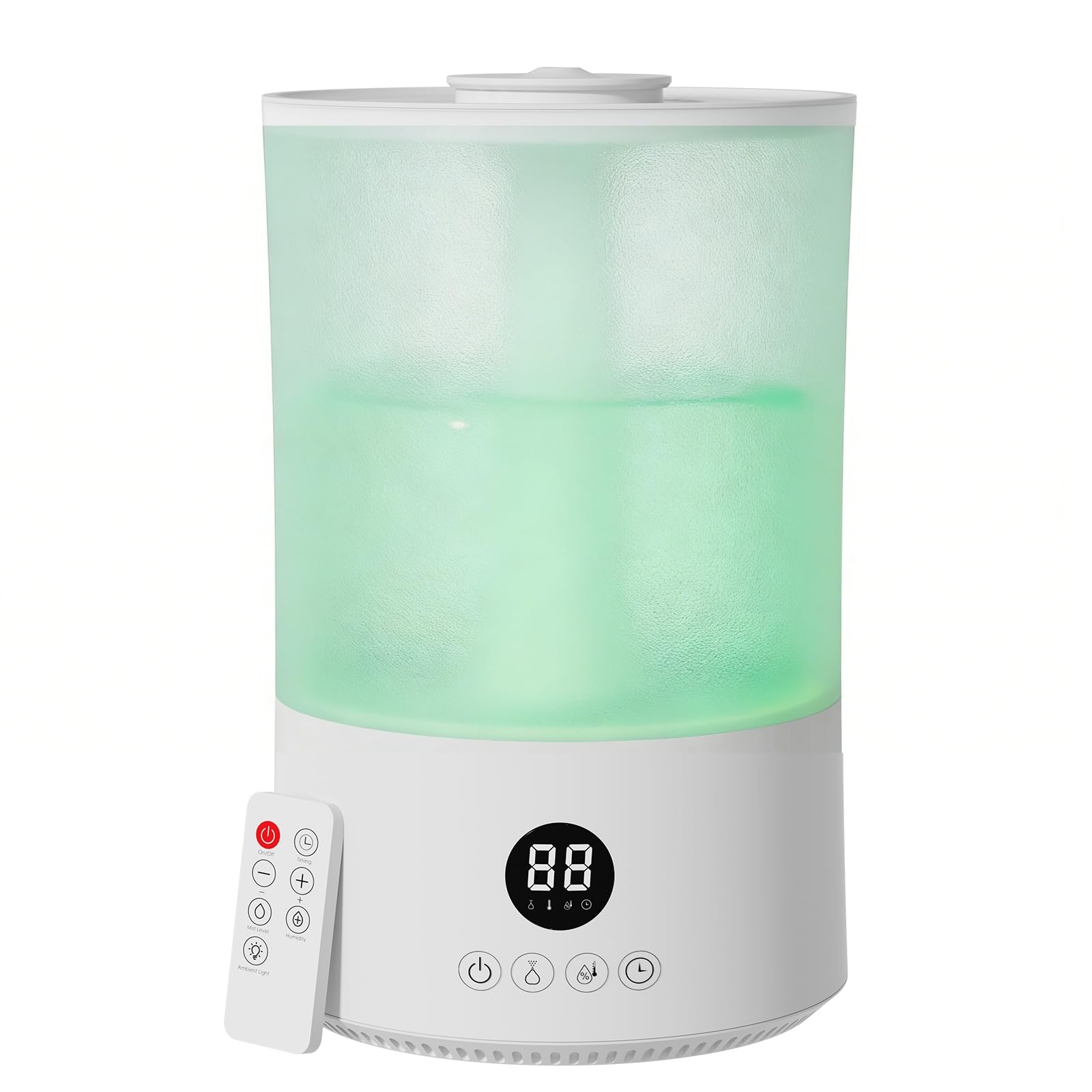 Humidifiers for Bedroom 1Gal Top Fill Humidifier for Large Room 250ml h Cool Mist Output Humidificador 24dB Quiet