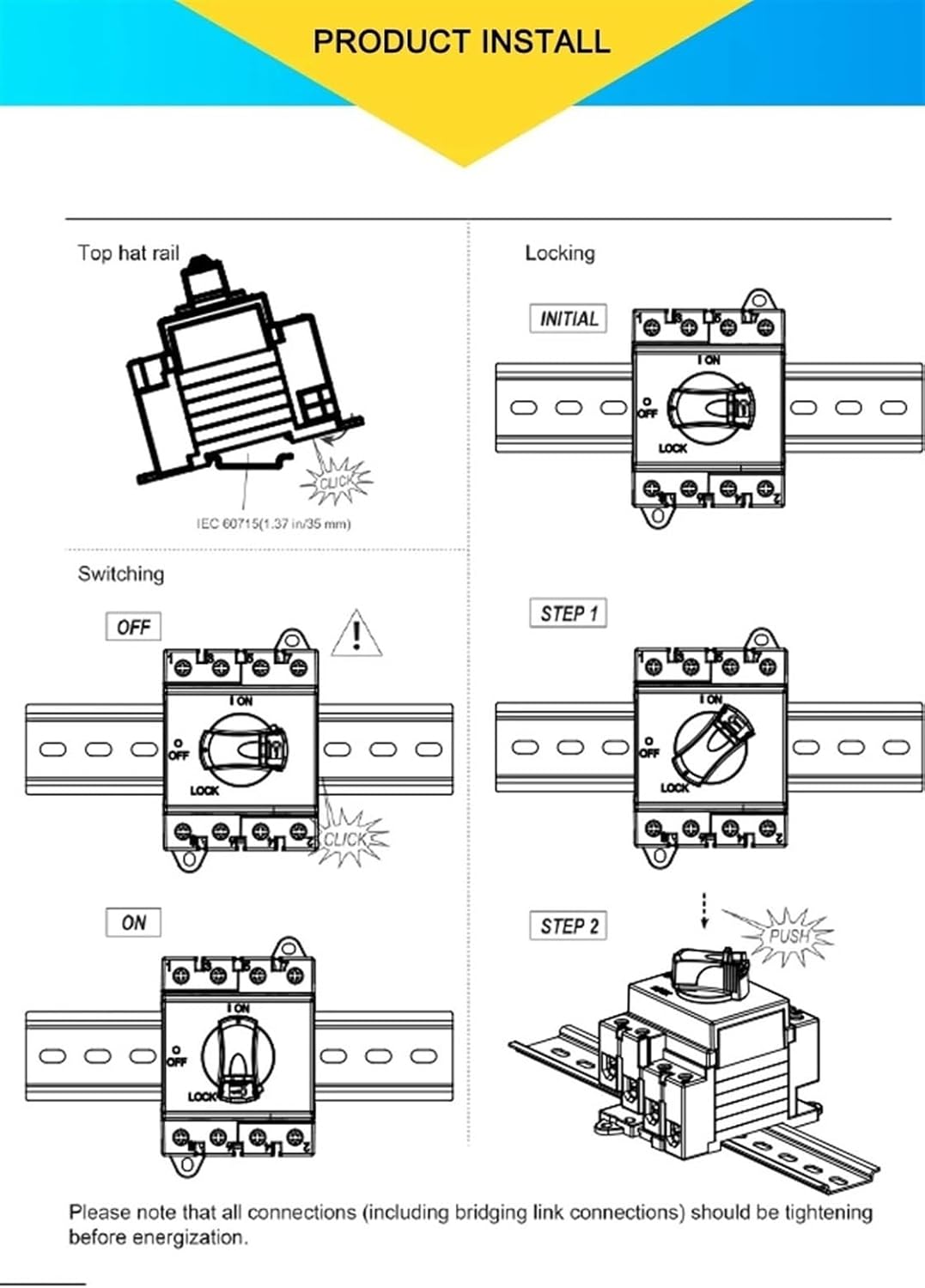 2P 32A 600V 4P 32A 1000V 1200V Solar DC Isolator Switch Disconnector(32A 1000V)