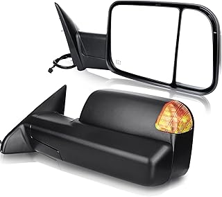 ECCPP Towing Mirrors fit for 2009-10 for Dodge for Ram 1500 2011-2016 for Ram 1500 2500 3500 Pickup Signal Lights Pair Power Heated Passenger & Driver Side Side Mirrors