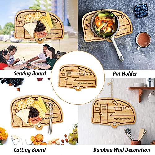 Tabla de cortar de bambú con diseño RV miniatura 2