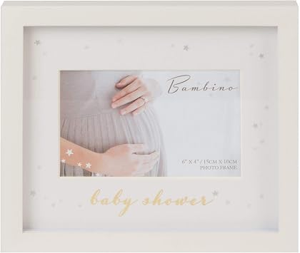 Bambino Cream MDF Baby Shower 6x4 Photo Frame - Pregnacy Photo