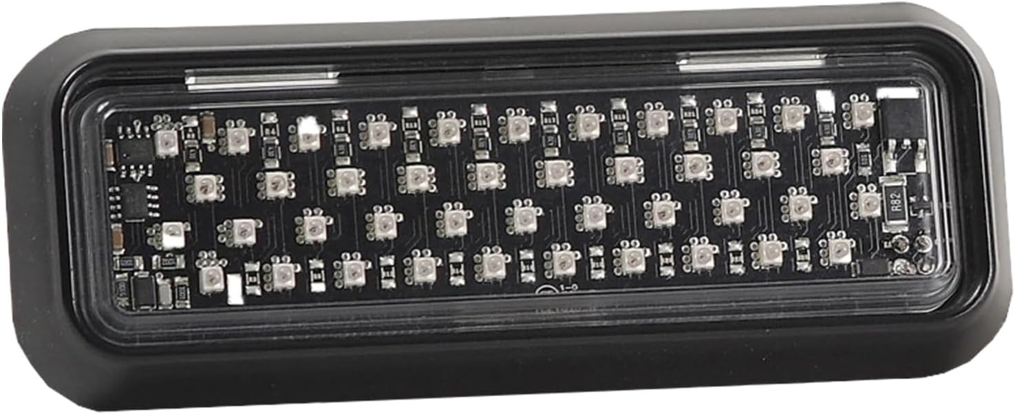 DLXT-121-AR Emergency Lighting - Thin Auxiliary, Amber/Red LED, Black Bezel, 12V