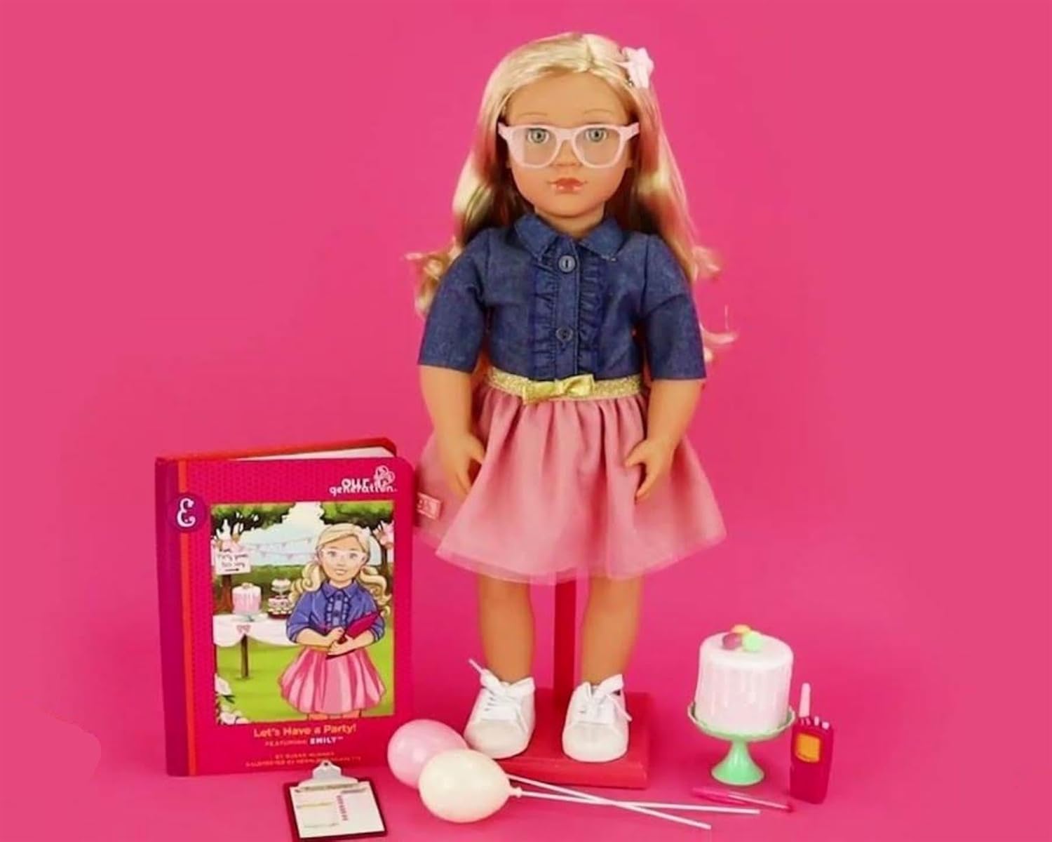 Our Generation Doll OG Deluxe - Emily Let's Have a Party! - Posable 18" Party Planner Doll
