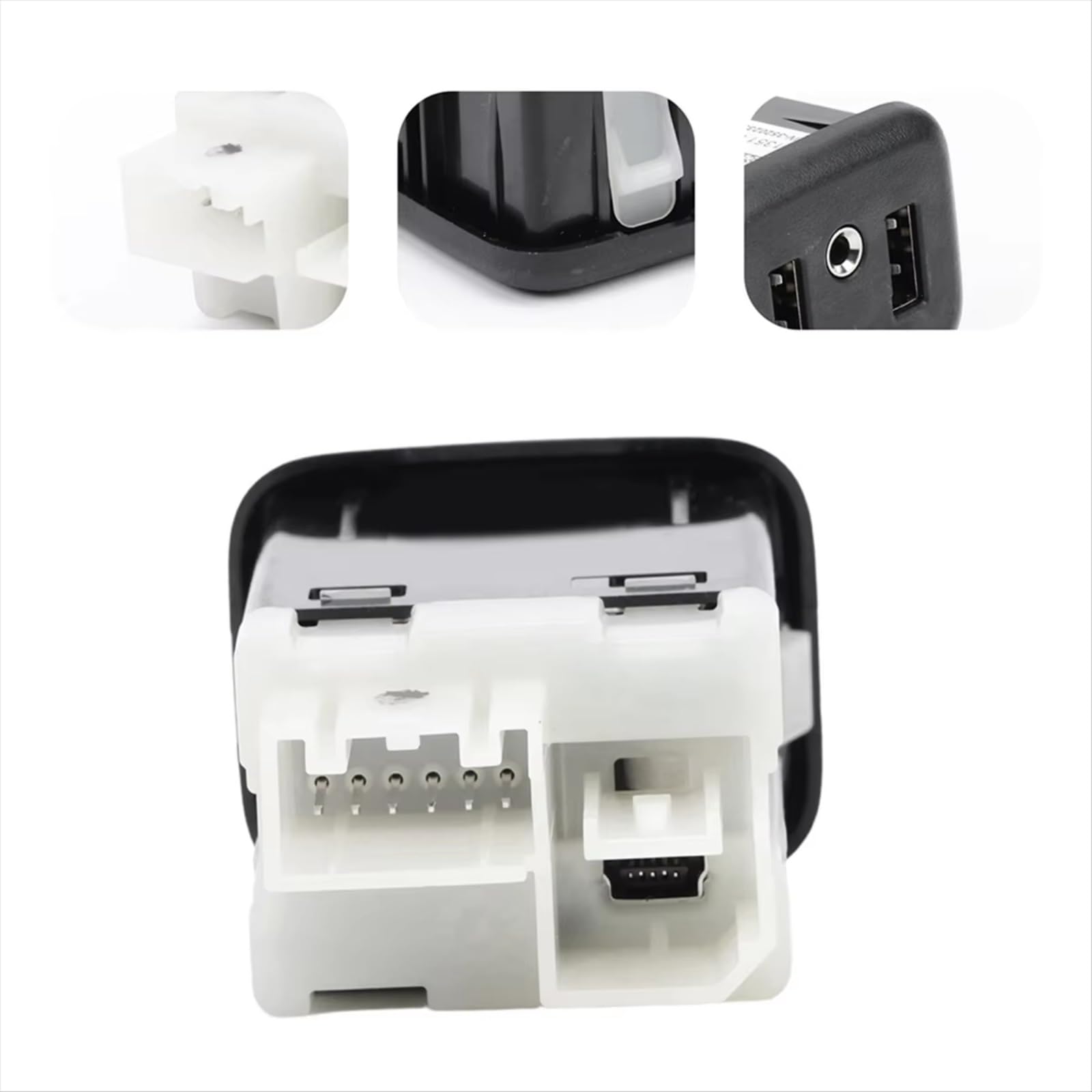 Interruttore Per Auto USB AUX Compatibile Con GMC Per Yukon Per Sierra 2016 2017 Lettore Adattatore Interfaccia AUX Center Console Audio Doppia Porta USB 13519224 Interfaccia Porta Presa AUX