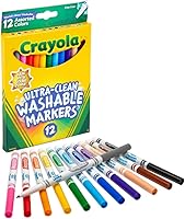 Vista 2 de Marcadores finos lavables de Crayola , 12 unidades, Variados