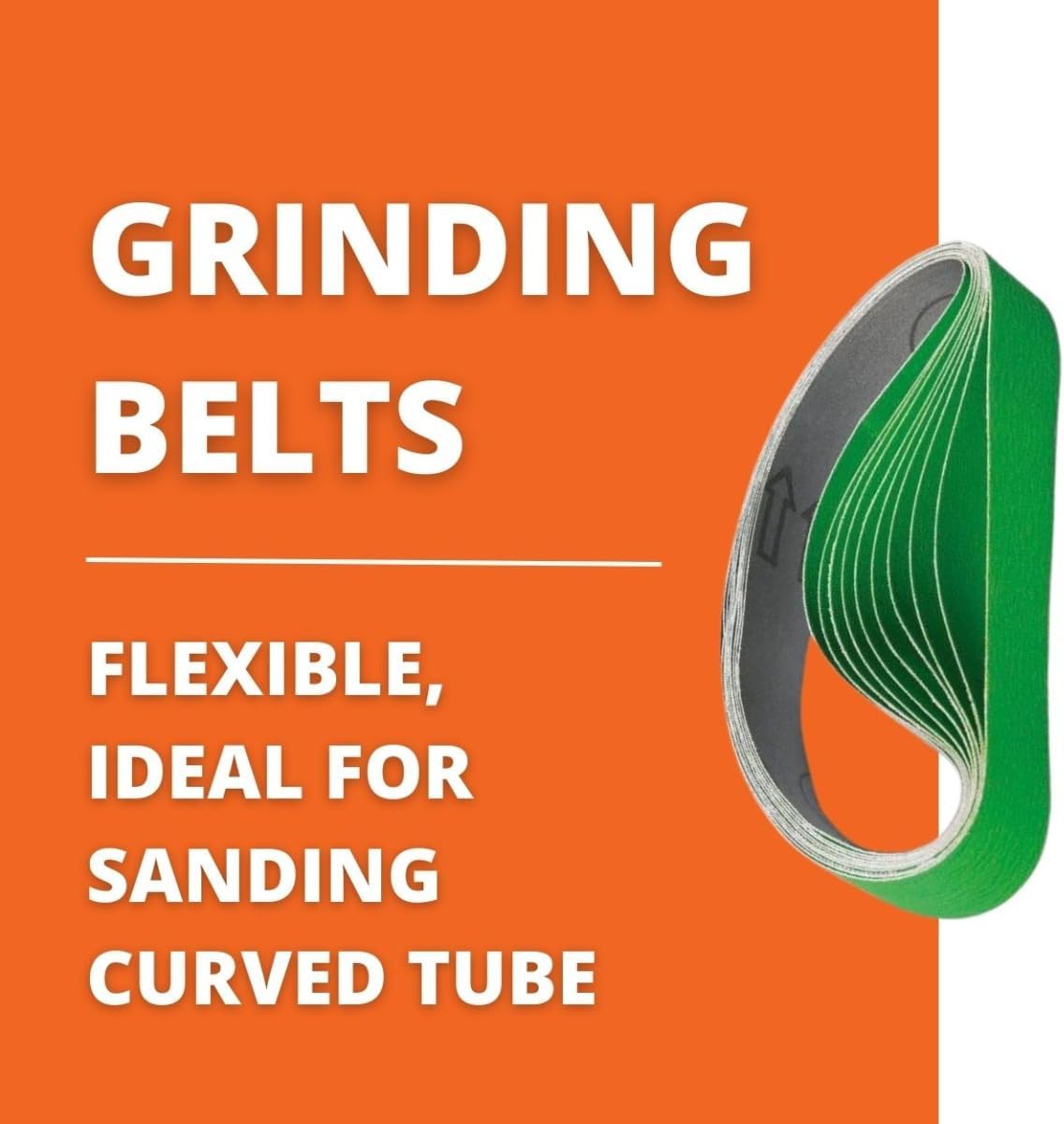 Fein Flexible Grinding Belts - Smooth Finishing for Sanding Curved Tubes and Contoured Surfaces, Heavy-Duty, 180 Grit, 1-1/8 x 21", 10-Pack - 63714138010