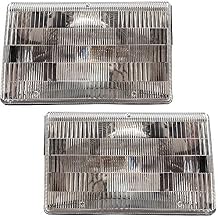 Brock Replacement Set Driver and Passenger Headlights Compatible with 1993-1998 Grand Cherokee 55155127 55155126