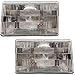 Headlights Headlamps Driver and Passenger Replacements for 93-98 Jeep Grand Cherokee SUV 55155127 55155126