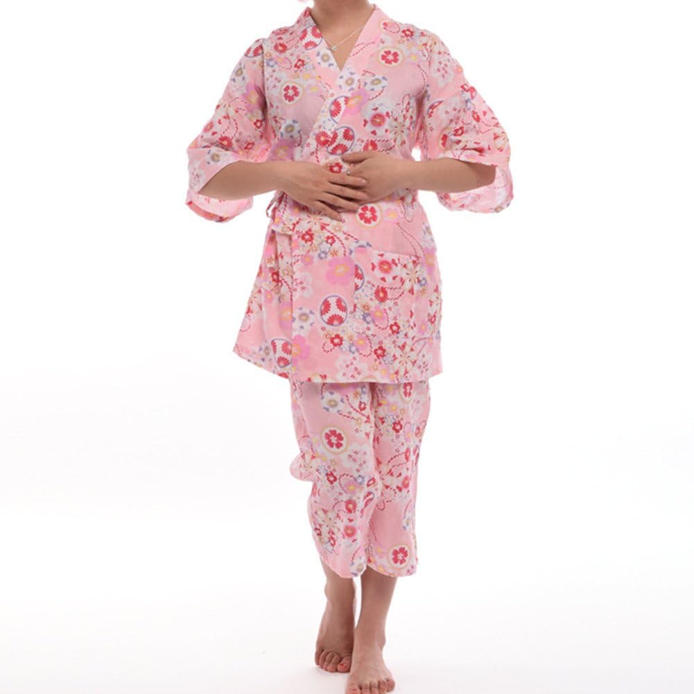 BLZ Kimono Style Top Pants Pink