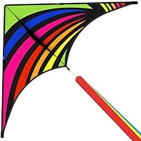 Vista 21 de Mint's Colorful Life - Cometa Delta para niños y adultos, cometa extremadamente fácil de volar, las mejores cometas para principiantes