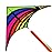 Mint\'s Colorful Life Delta Kite for Kids & Adults, Extremely Easy to Fly Kites with 3 Ribbons and 300ft Kite String, Best Kites for Beginners (Rainbow)