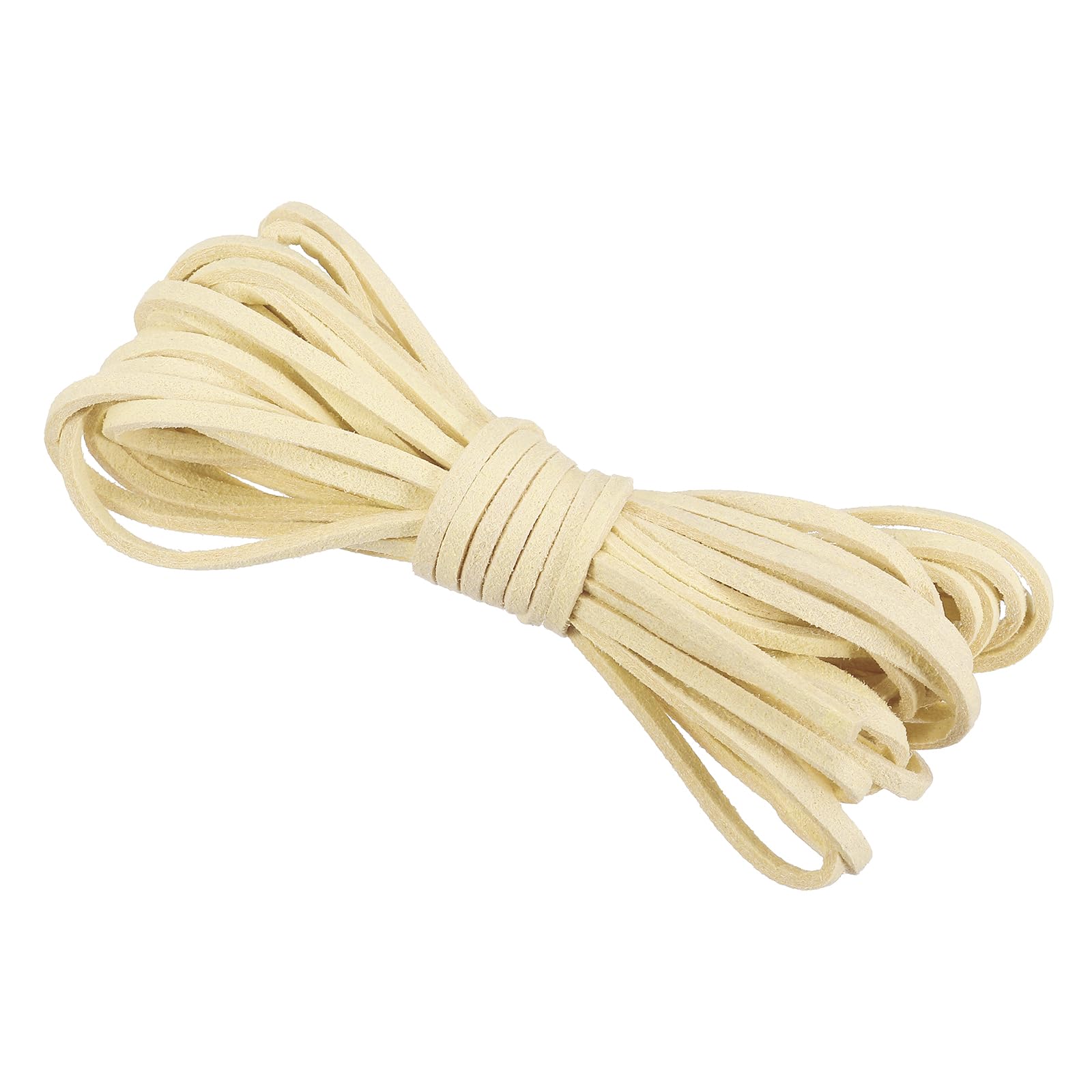 PATIKIL 5.5 Yards x 3mm Faux Suede Leather Cord, Leather Lace String for Bracelet Necklace Beading Making DIY Crafts, Beige