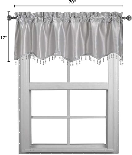 Vista 48 de Royal Hotel Bedding Soho - Cenefa con festón morado, patrón sólido, 35 x 30 pulgadas