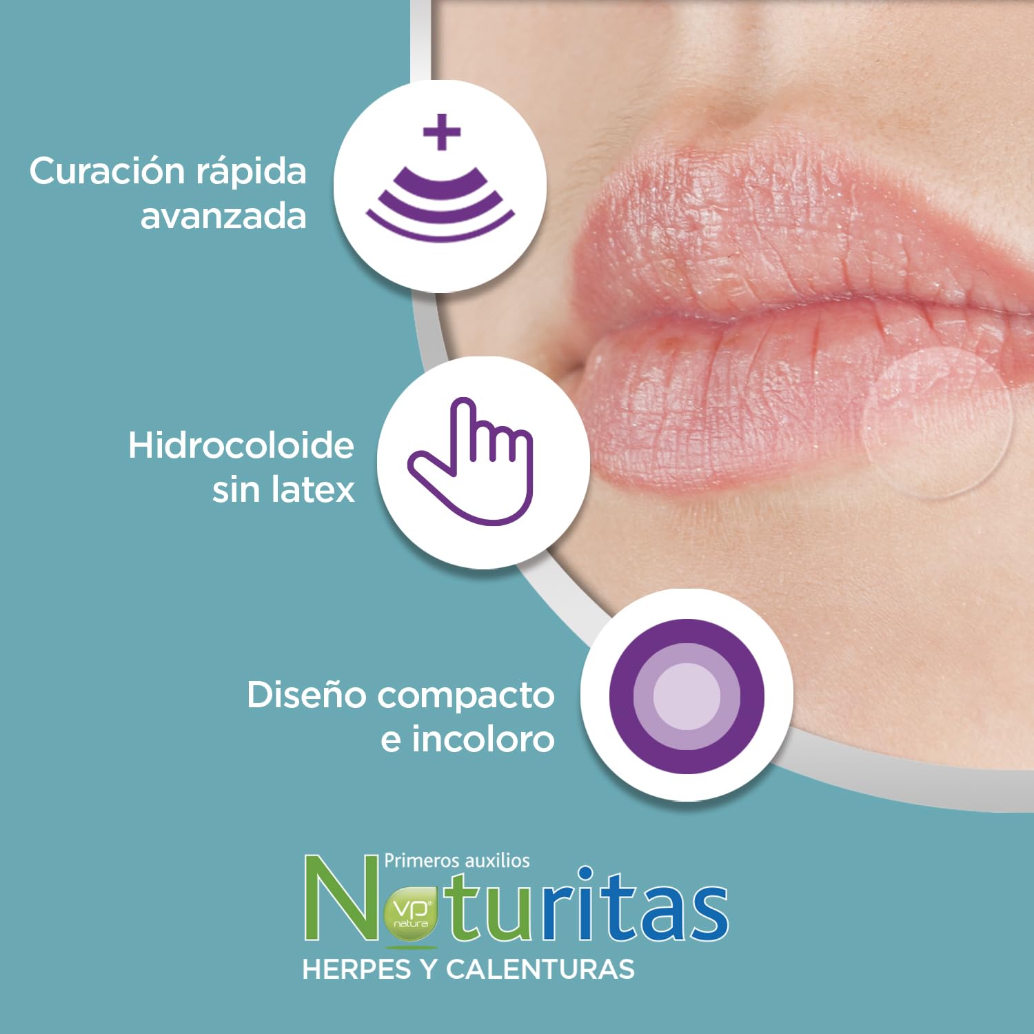 Parches Herpes Labial – Apósito Hidrocoloide para Calenturas, Transpirable, Sin Medicamentos, Curación Rápida Avanzada, Alivia Picor, Hasta 12 Horas Protección (15 parches)