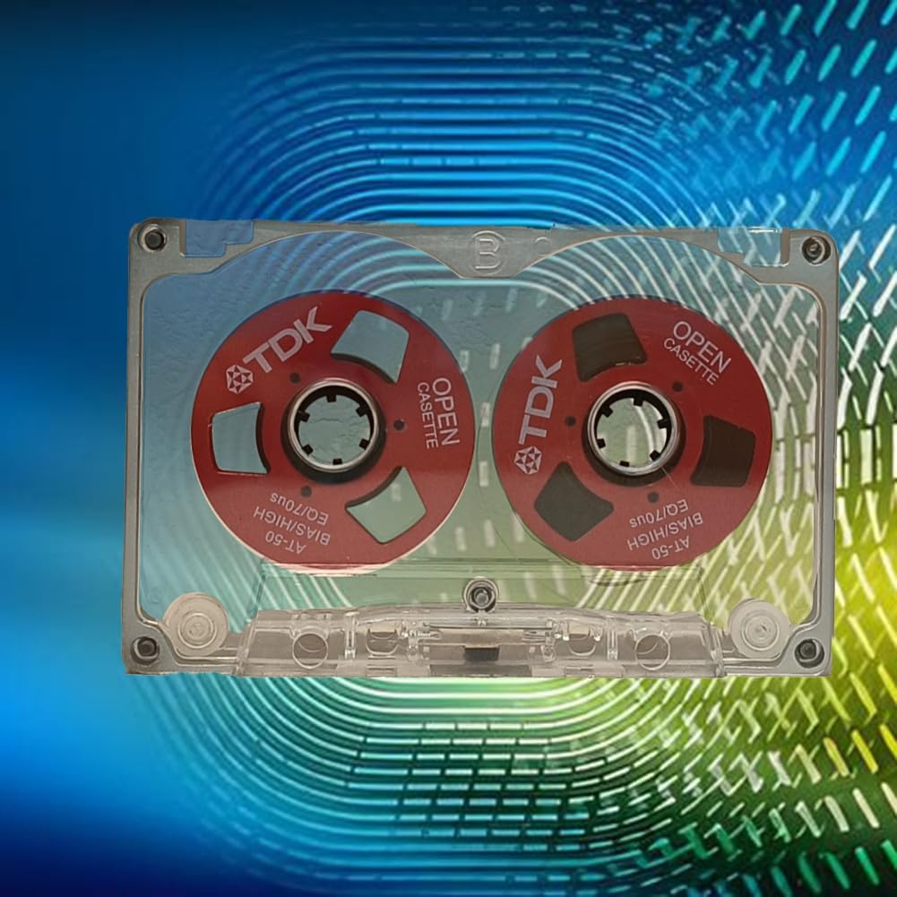Cartouche vide de 55 minutes, double face, disque métallique ouvert, disque de bande de cassette vide, C